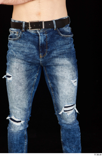 Tomas Salek belt blue jeans casual clothing dressed thigh 0001.jpg